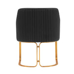 Raya Vegan Leather Wood Dining Chair in Black