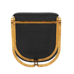 Raya Vegan Leather Wood Dining Chair in Black