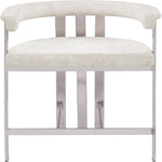 Marcello Velvet Upholstered Counter Stool in Stone