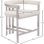 Marcello Velvet Upholstered Counter Stool in Stone