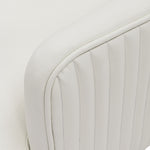 Raya Vegan Leather Wood Dining Chair in Ivory