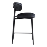 Lupita Vegan Leather Upholstered Counter Stool (996-C) in Black