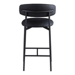 Lupita Vegan Leather Upholstered Counter Stool (996-C) in Black