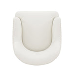 Raya Vegan Leather Wood Dining Chair in Ivory