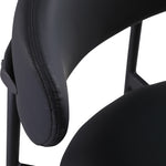 Lupita Vegan Leather Upholstered Counter Stool (996-C) in Black