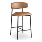 Lupita Vegan Leather Upholstered Counter Stool (996-C) in Cognac