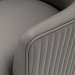 Raya Vegan Leather Wood Dining Chair in Taupe