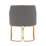 Raya Vegan Leather Wood Dining Chair in Taupe