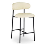 Lupita Vegan Leather Upholstered Counter Stool (996-C) in Cream