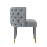 Maya Velvet Dining Chair in Gray