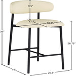 Lupita Vegan Leather Upholstered Counter Stool (996-C) in Cream