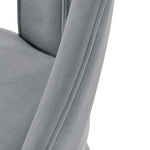 Neda Velvet Upholstered Dining Chair in Gray