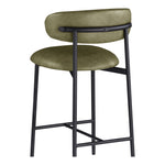 Lupita Vegan Leather Upholstered Counter Stool (996-C) in Olive