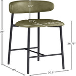 Lupita Vegan Leather Upholstered Counter Stool (996-C) in Olive