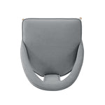 Neda Velvet Upholstered Dining Chair in Gray