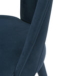 Neda Velvet Upholstered Dining Chair in Midnight Blue