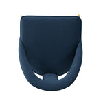 Neda Velvet Upholstered Dining Chair in Midnight Blue