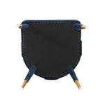 Neda Velvet Upholstered Dining Chair in Midnight Blue
