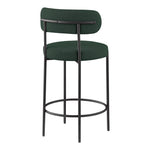Beacon Boucle Fabric Upholstered Counter Stool in Green