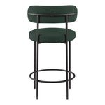 Beacon Boucle Fabric Upholstered Counter Stool in Green