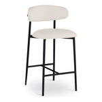 Lupita Vegan Leather Upholstered Counter Stool (996-C) in Off-White