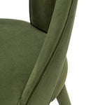 Neda Velvet Upholstered Dining Chair in Olive Green