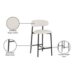 Lupita Vegan Leather Upholstered Counter Stool (996-C) in Off-White