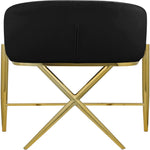 Xavier Velvet Upholstered Counter Stool (867-C) in Black