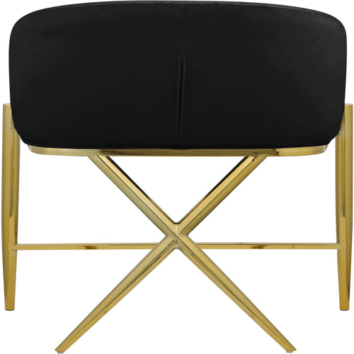 Xavier Velvet Upholstered Counter Stool (867-C) in Black