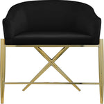 Xavier Velvet Upholstered Counter Stool (867-C) in Black