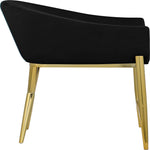 Xavier Velvet Upholstered Counter Stool (867-C) in Black
