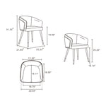 Reeva Vegan Leather Wood Dining Chair in Cream
