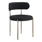 Beacon Boucle Fabric Upholstered Dining Chair in Black