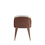 Reeva Vegan Leather Wood Dining Chair in Cream
