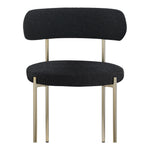 Beacon Boucle Fabric Upholstered Dining Chair in Black