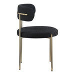 Beacon Boucle Fabric Upholstered Dining Chair in Black