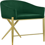 Xavier Velvet Upholstered Counter Stool (867-C) in Green