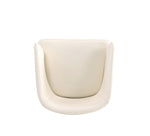 Reeva Vegan Leather Wood Dining Chair in Cream
