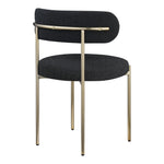 Beacon Boucle Fabric Upholstered Dining Chair in Black