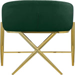 Xavier Velvet Upholstered Counter Stool (867-C) in Green