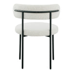 Beacon Boucle Fabric Upholstered Dining Chair in Cream
