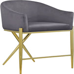 Xavier Velvet Upholstered Counter Stool (867-C) in Grey