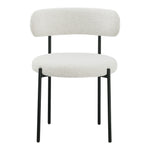Beacon Boucle Fabric Upholstered Dining Chair in Cream