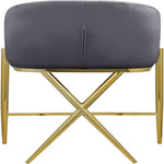 Xavier Velvet Upholstered Counter Stool (867-C) in Grey