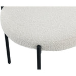 Beacon Boucle Fabric Upholstered Dining Chair in Cream