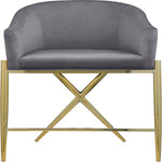 Xavier Velvet Upholstered Counter Stool (867-C) in Grey