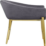 Xavier Velvet Upholstered Counter Stool (867-C) in Grey
