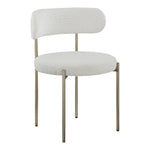 Beacon Boucle Fabric Upholstered Dining Chair in Cream
