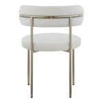 Beacon Boucle Fabric Upholstered Dining Chair in Cream
