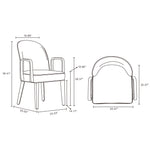 Hillman Wood Upholstered Armchair in Blue